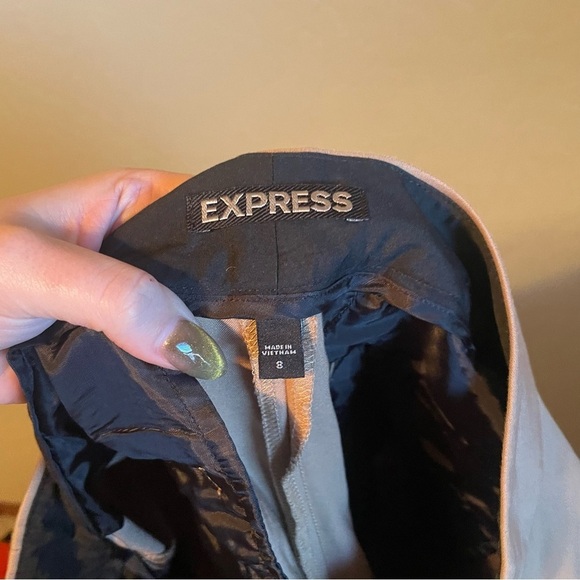 Express Camel Editor Slacks Trousers - Picture 8 of 9